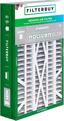 Vista 16 de Filterbuy Filtro de aire 10x17x2 MERV 8 Essential Dust & Allergy Defense (paquete de 1), filtros exteriores plisados electrostáticos para sistema
