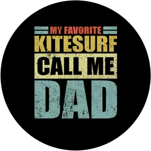 Vista 3 de Funny My Favorite Kitesurf Calls Me Dad Día del Padre PopSockets PopGrip intercambiables