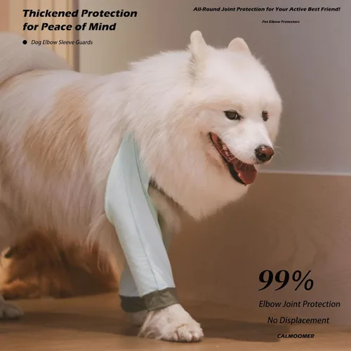 Vista 6 de Protector de codo para perro con seda de hielo transpirable, manga delantera para pierna con correa para el hombro, codo antilamer para higroma