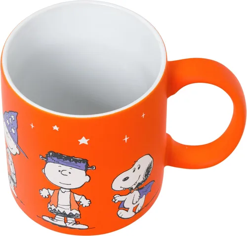 Vista 4 de Silver Buffalo Peanuts - Disfraz de Halloween Boo Crew, taza de cerámica, 20 onzas