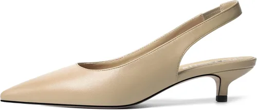 Vista 2 de Zapatos de tacón bajo para mujer, con puntera puntiaguda, sin cordones, de 1.5 pulgadas