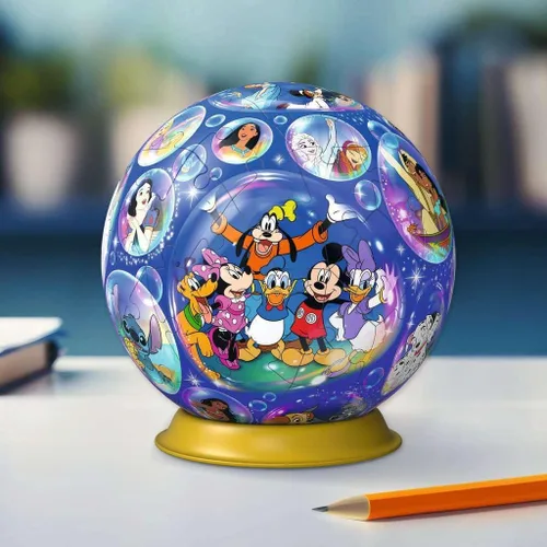 Vista 6 de Ravensburger Bola de rompecabezas 3D de personajes de Disney, 72 piezas, bola de rompecabezas para fanáticos de Disney a partir de 6 años 72