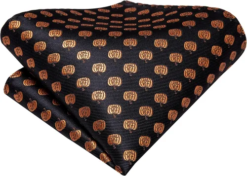 Vista 11 de Hi-Tie Corbata clásica de cachemira para hombre con pañuelo y gemelos a cuadros