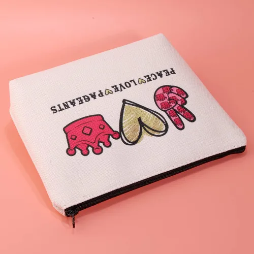 Vista 4 de JXGZSO Estuche de cosméticos - rosa, dibujos animados, impermeable, viajes, organizador de maquillaje para mujer, regalo de reina del concurso