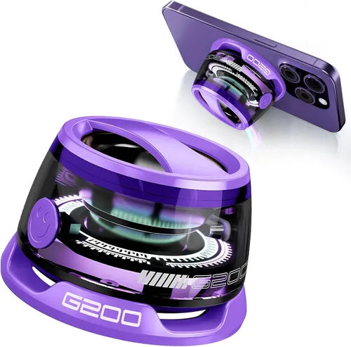Vista 10 de Altavoz Bluetooth magnético G200 con luz RGB - Mini altavoz Bluetooth portátil, sonido estéreo de rango completo para 7 horas de reproducción, modo