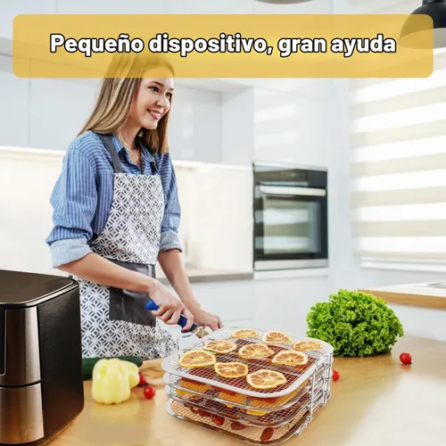 Vista 7 de SICHEER Estante deshidratador de acero inoxidable de 4 niveles para Instant Vortex Plus 6QT