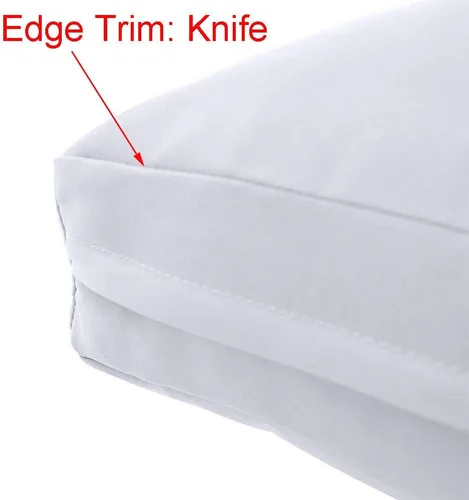 Vista 6 de *Solo funda*-Funda de almohada para respaldo de asiento profundo para exteriores, borde de cuchillo, pequeño-AD001