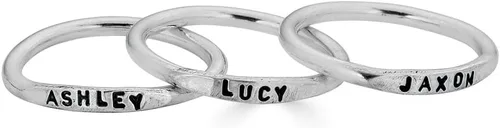 Vista 9 de By Hannah Design Teeny Tiny Stacking Sterling Silver Ring Personalized Ring