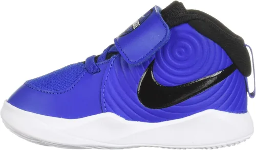 Vista 8 de Nike Tenis de baloncesto unisex Team Hustle D 9 para niños pequeños NegroPlateado metálico