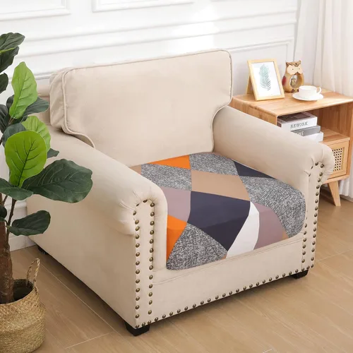 Vista 170 de hyha Fundas de cojín de sofá estampadas, fundas de sofá florales lavables para sofás con 2 cojines, fundas de cojín de patrón elástico para muebles