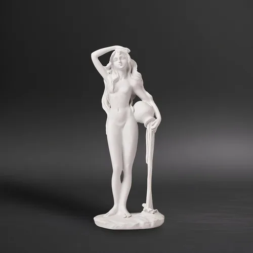 Vista 4 de Escultura de la diosa del nacimiento de Venus de 7.4 x 2.8 pulgadas, arte clásico de resina blanca, decoración del hogar y la oficina, para boda
