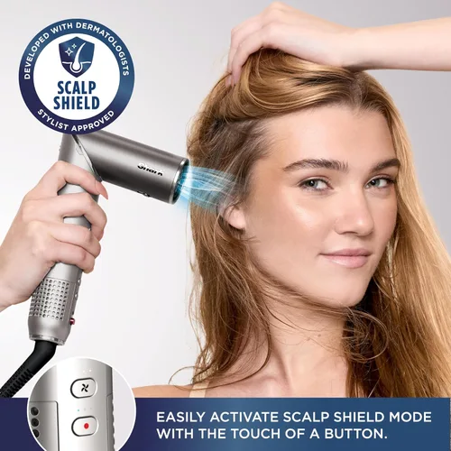 Vista 7 de Secador de pelo Shark FlexFusion con cepillo de pelo Fusion, difusor, estilizador de aire cerámico con rizadores auto-envolventes, placas