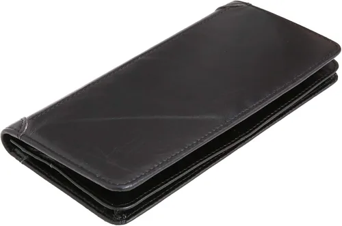 Vista 2 de Yeeasy billetera plegable grande, cuero auténtico, clásico, para hombre