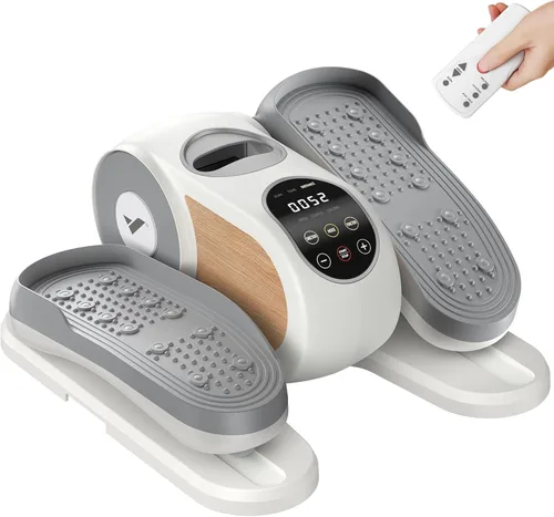 Vista 9 de MERACH Under Desk Elliptical Machine, Leg Exerciser While Sitting for Seniors with 12-Speeds & Remote Control, Quiet Portable Electric Seated Pedal