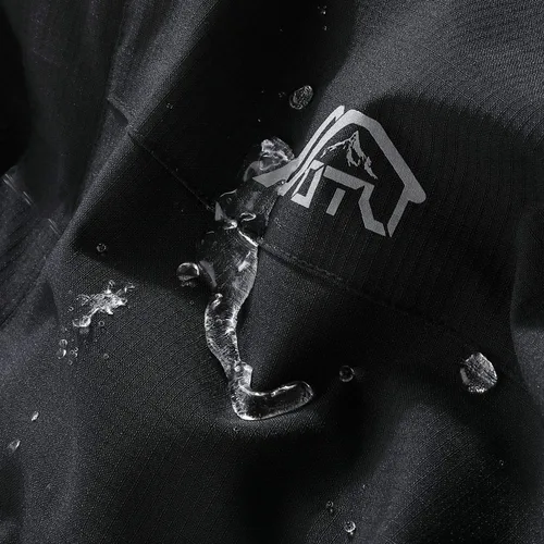 Vista 5 de Chaqueta impermeable ligera para hombre con capucha, para el aire libre, senderismo, viajes