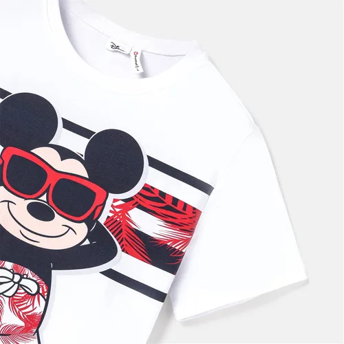 Vista 3 de Disney Mickey and Friends - Conjuntos de vestidos de camisola con volantes y camisetas a rayas a juego para vacaciones familiares