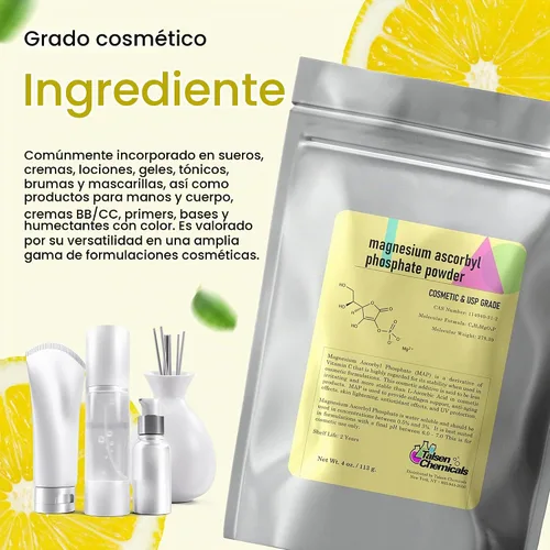 Vista 3 de Polvo de fosfato de ascorbilo de magnesio, fosfato de ascorbilo de magnesio, vitamina C estable, fosfato de ascorbilo de magnesio, MAP en polvo