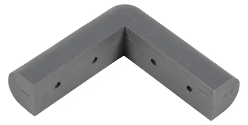 Vista 3 de Vestil Protector de esquina de goma CB-2, 16 piezas, 1-1/16 pulgadas, gris