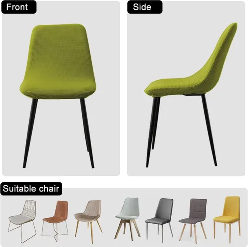 Vista 5 de Juego de 4/6/2 fundas elásticas de terciopelo para sillas de comedor, fundas de silla de comedor, estilo moderno, universal, sin brazos, protector