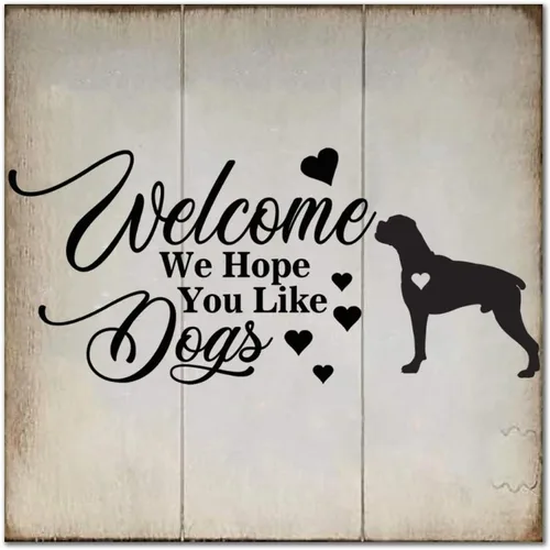 Vista 10 de Welcome We Hope You Like Lab Pointer - Letreros de madera para perro, reglas de perro, carpintería, garaje, decoración de pared para interiores