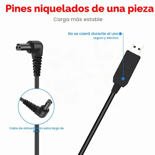 Vista 3 de Cable de carga compatible con destornillador inalámbrico Black and Decker
