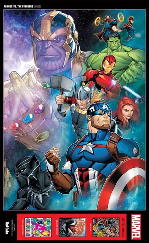 Vista 5 de Buffalo Games Marvel Thanos vs. The Avengers - Rompecabezas de 500 piezas, 21.25 x 15 pulgadas, multicolor, rectangular, póster a todo