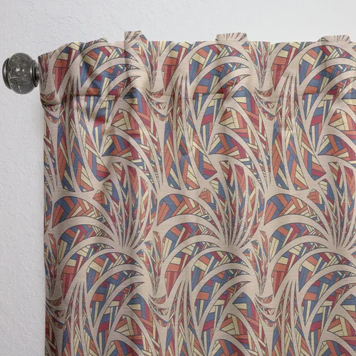 Vista 6 de DesignQ Panel de cortina bohemio y ecléctico 'Ethnic Pattern', 18645, 52x90, (abstracto-bohemio)