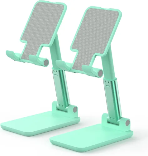 Vista 17 de Soporte para Teléfono Celular, Ángulo y Altura Ajustables Soporte para Teléfono Celular para Escritorio, Plegable y Portátil, Almohadilla