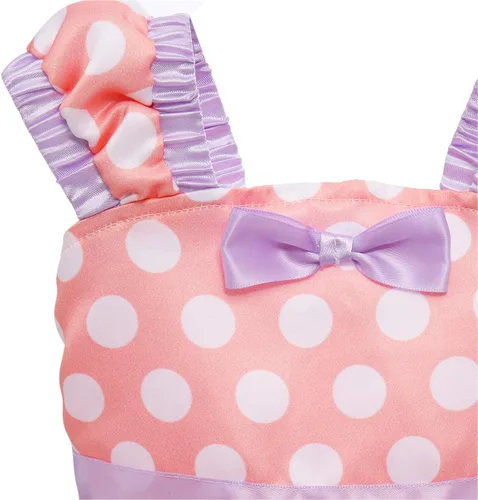 Vista 4 de IWEMEK - Maillot de ballet con diadema para niña con lunares, disfraz con diadema, leotardo
