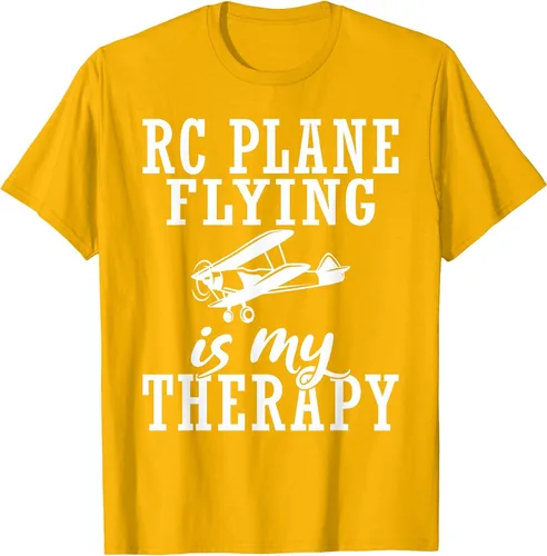 Vista 4 de RC Plane Flying is My Therapy RC Plane T-Shirt Asphalt Grey