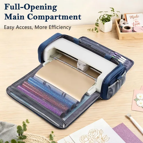 Vista 2 de IMAGINING Bolsa de transporte para Cricut Explore 5, almacenamiento de gran apertura para accesorios y proveedores Cricut