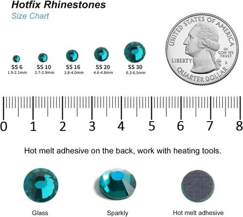 Vista 77 de 6000 PIEZAS Diamantes de Imitación Hotfix a Granel, Diamantes Naranja para Manualidades y Ropa, Diamantes de Imitación para Decoración DIY, SS10