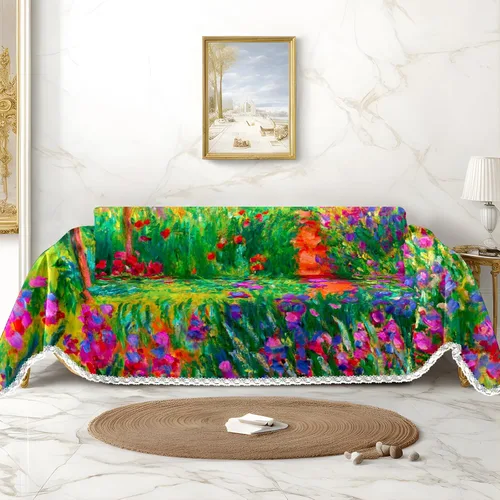 Vista 13 de Funda de sofá de delfines de sirena de fantasía, fundas de sofá estampadas, fundas para sillón, funda resistente a las manchas, protector universal