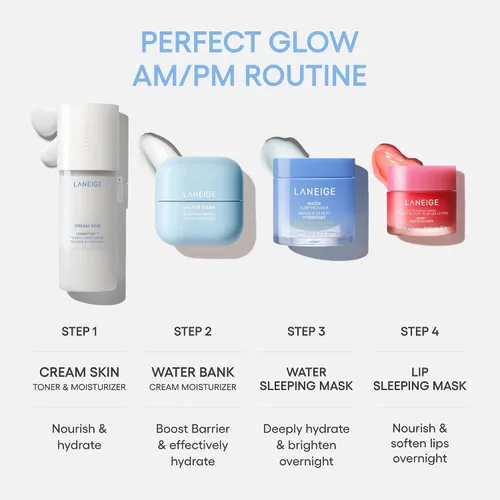 Vista 12 de LANEIGE Crema Hidratante Water Bank Azul con Ácido Hialurónico: Crema facial coreana hidratante con escualano y ceramida para el soporte