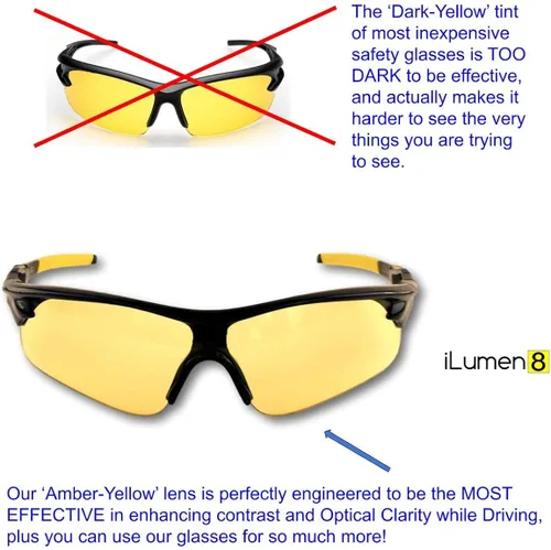 Vista 4 de BEST Night Driving Glasses- Anti Glare Night Vision Reduce Eye Strain Men Women