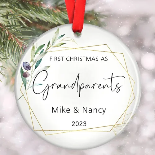 Vista 10 de Adornos familiares personalizados, adorno de Navidad familiar, decoración del hogar de Navidad, regalos de Navidad para la familia, adornos de árbol