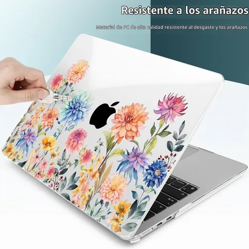 Vista 4 de TWOLSKOO Funda para MacBook Air de 15 pulgadas 2026 2025 2024 2023 lanzamiento M5 A3448 M4 A3241 M3 A3114 M2 A2941, carcasa rígida de plástico