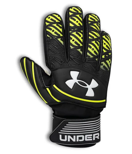 Vista 2 de Under Armour UA Magnetico Pro Jr Guantes Portero Negro/Alta Visualización Amarillo 4