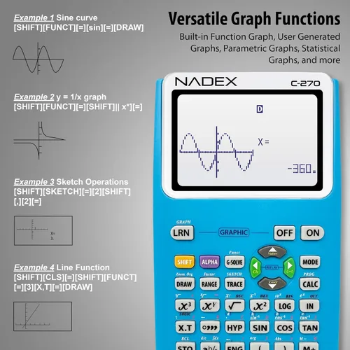 Vista 3 de Calculadora Científica con Funciones Gráficas para Estudiantes de Universidad y Secundaria, Ingeniería, Matemáticas Avanzadas, Cálculo, Álgebra
