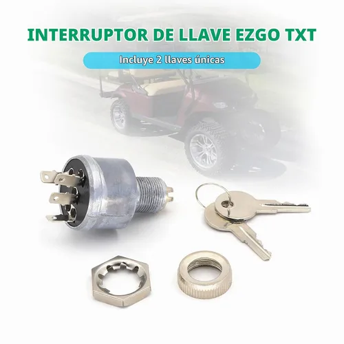 Vista 3 de Interruptor de encendido para carrito de golf y llave de interruptor de arranque para EZGO (1981-up) TXT Gas/Electric con luces OEM # 33639G01