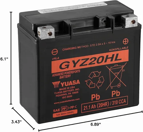 Vista 3 de Yuasa YUAM720GH GYZ20HL Batería