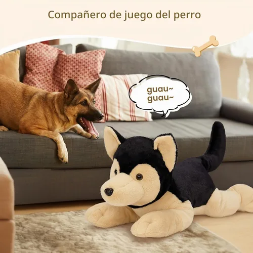 Vista 6 de MorisMos German Shepherd Stuffed Animal, 32 Inch Giant Stuffed Dog Plush Pastor alemán