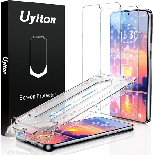 Vista 12 de Uyiton UnBreak-Glass - Protector de pantalla para Samsung Galaxy S22, soporte ultrasónico de huellas dactilares, marco de alineación automática