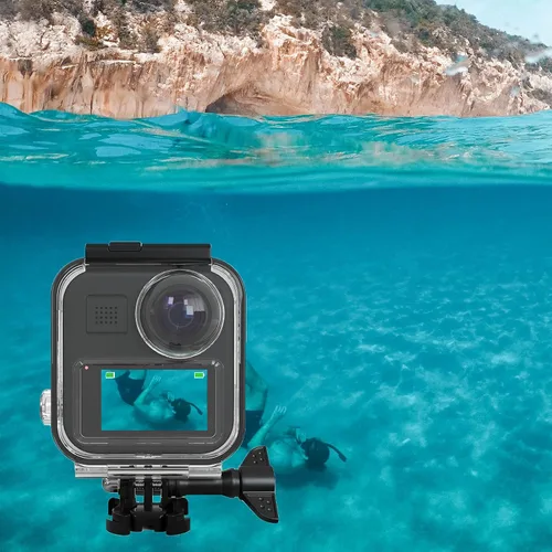 Vista 6 de Carcasa impermeable para pantalla táctil para GoPro MAX 360, protección de buceo, cubierta de buceo subacuática para Go Pro Max accesorios de cámara