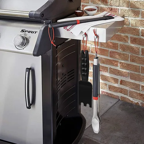 Vista 5 de XYK Espátula raspadora para parrillas George Foreman de interior y otras parrillas interiores con ranuras, herramienta limpiadora resistente al