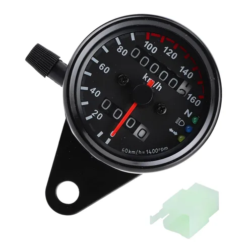 Vista 9 de Motocicleta cuentakilómetros velocímetro indicador doble pantalla digital KM/H Universal 1pc (negro)