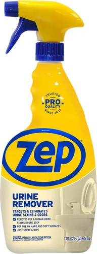 Vista 2 de Zep ZUURMV32 - Eliminador de orina – 32 oz (caja de 12) – Apunta y elimina olores y manchas de orina de mascotas y humanos, uso en superficies duras