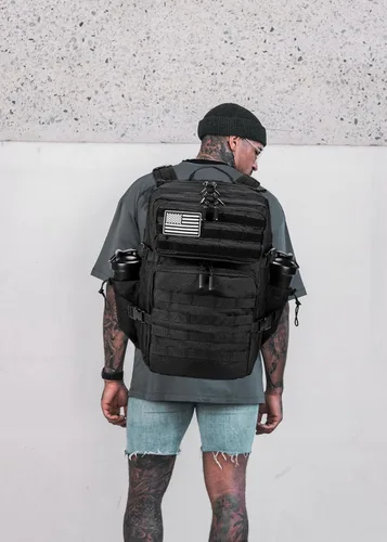 Vista 7 de LHI Mochila Táctica Militar para Hombres y Mujeres 45L Ejército 3 Días Mochila de Asalto Bolsa Mochila Grande con Sistema Molle