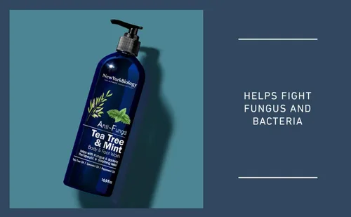 Vista 7 de New York Biology Tea Tree Gel de baño con árbol de té menta para hombres y mujeres, ayuda a eliminar la picazón y la picazón en la piel, hongos