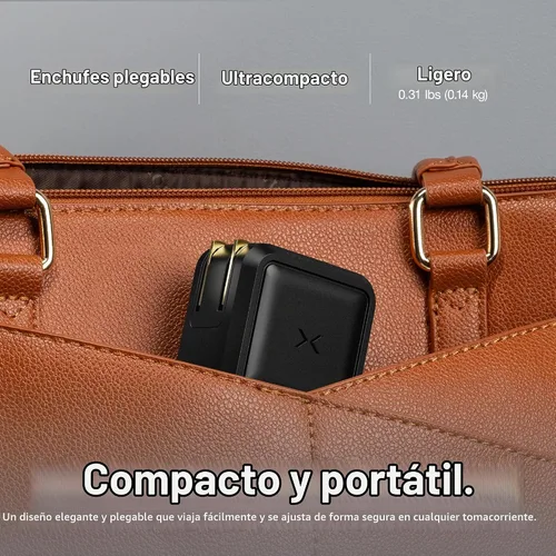 Vista 6 de NOCO XGrid X65: Cargador USB-C de 65 W - Adaptador de corriente GaN de doble puerto con PD 3.0, QC 4.0+ y PPS - Carga rápida con distribución